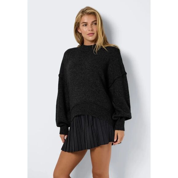 Noisy May - Luisa O Neck Black - Pullover Black Size Large NWT - Picture 1 of 4